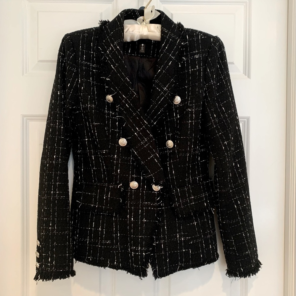 Aqua By Bloomingdales Tweed Jacket Gem